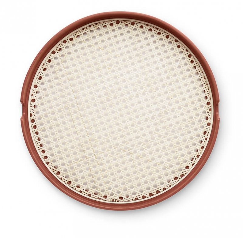 Normann Copenhagen SALON Organizer - Drewniana Okrągła Taca Dekoracyjna 40 cm / Rdzawa