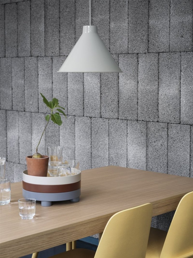 Muuto TOP PEDANT Stalowa Lampa Wisząca 28 cm Szara