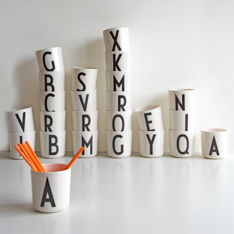 Design Letters AJ Kids - Kubek z Melaminy - Litera F