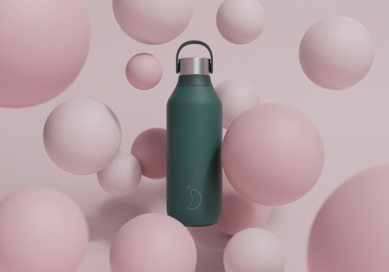 Chilly's SERIES 2 Stalowa Butelka Termiczna 500 ml Zielona