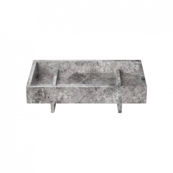 Blomus ABENTO Taca Marmurowa - Organizer Łazienkowy 30 cm / Marmur Sharkskin