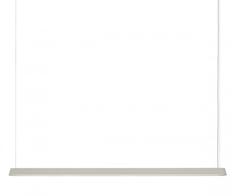 Muuto LINEAR Podłużna Lampa Wisząca 169 cm Szara