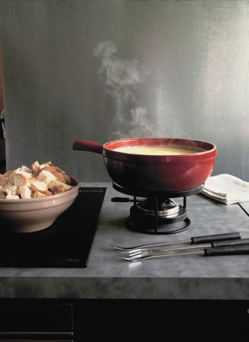 Emile Henry KITCHEN Ceramiczny Zestaw do Fondue / Czarny