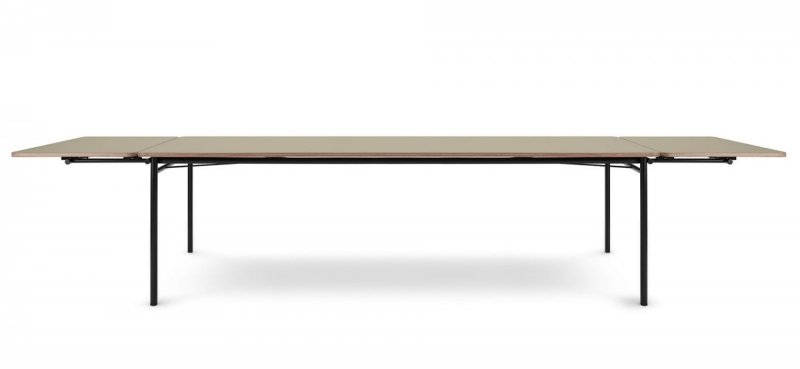 Eva Solo TAFFEL Stół Rozkładany 90 x 250-370 cm Czarny / Blat Pebble
