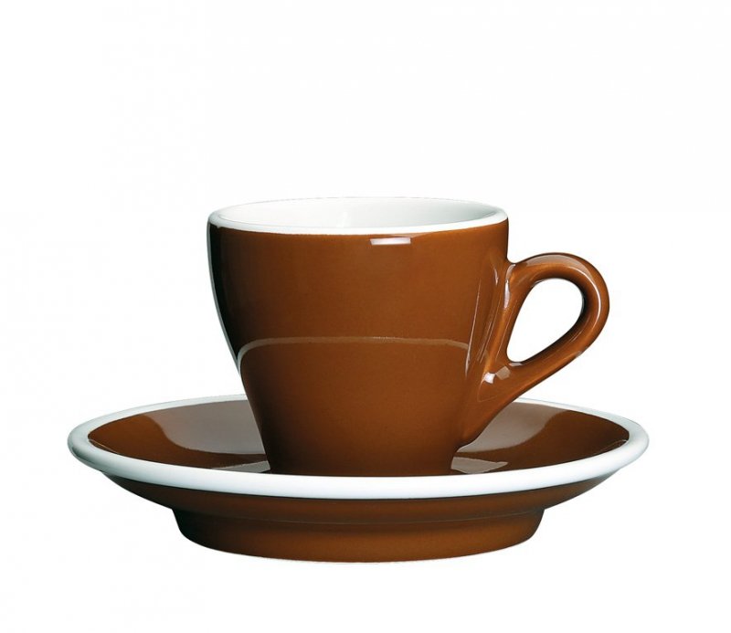 Cilio MILANO Filiżanka ze Spodkiem do Espresso 50 ml Brązowa