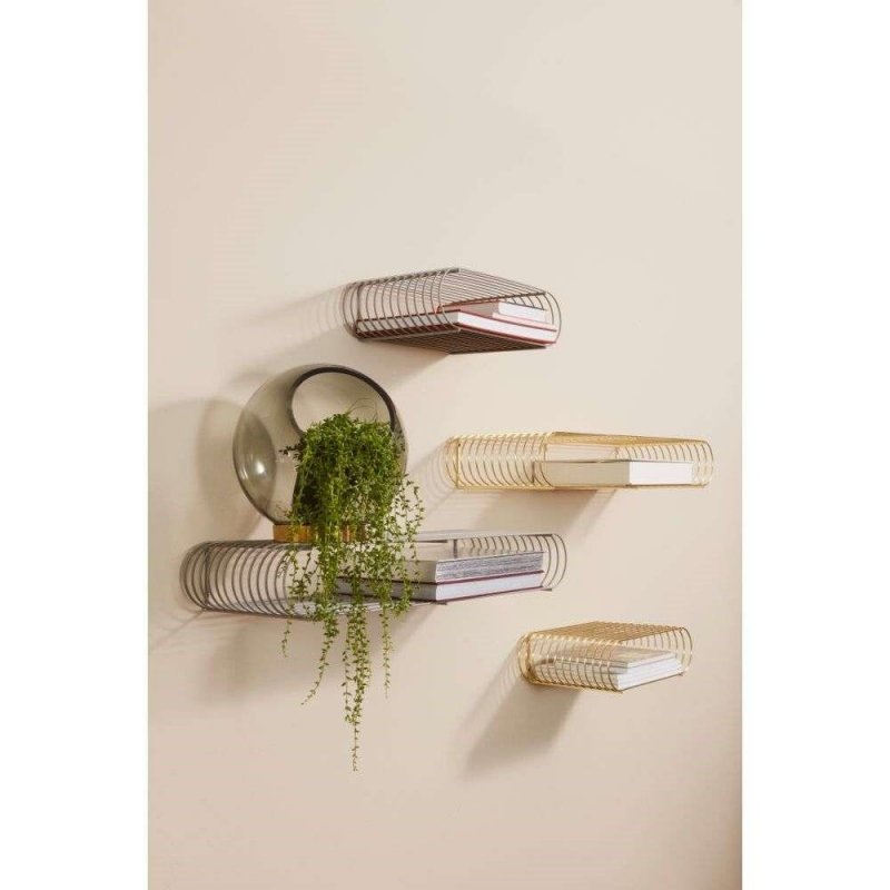 Aytm CURVA Druciana Półka Ścienna 80 cm Taupe