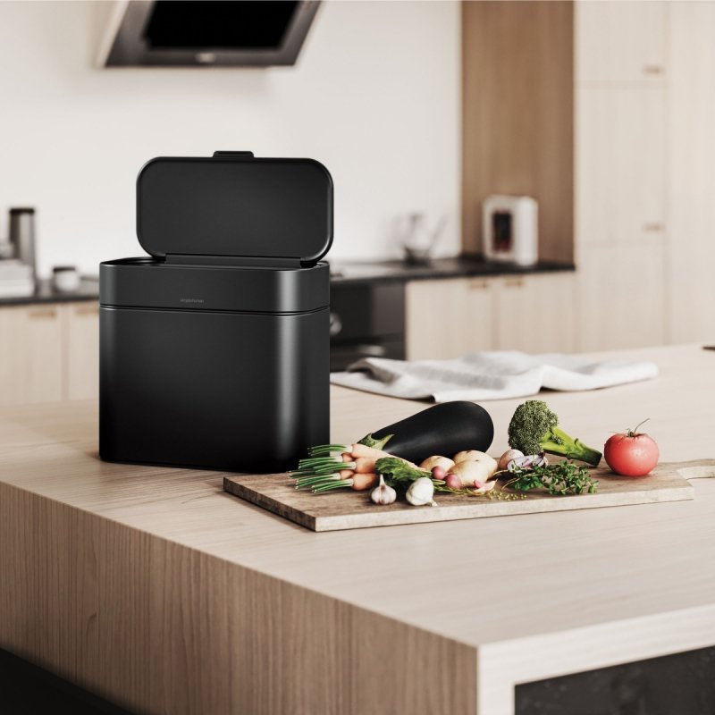 simplehuman Kompostownik Stalowy 4 l / Czarny