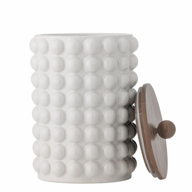 Bloomingville MADGE Ceramiczny Pojemnik Kuchenny 2,5 l / Biały