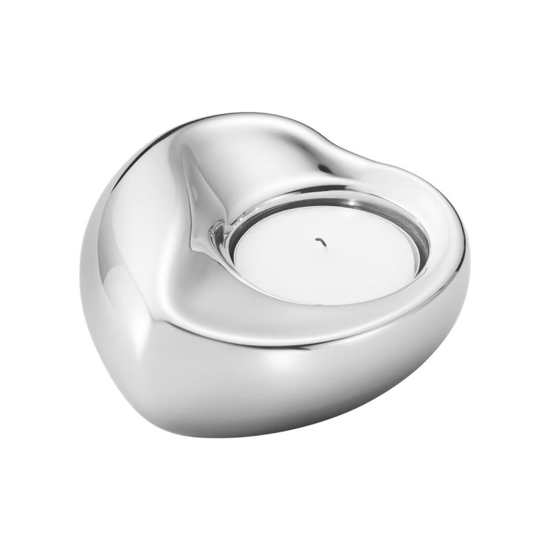 Georg Jensen HEART Stalowy Świecznik Tealight / Serce
