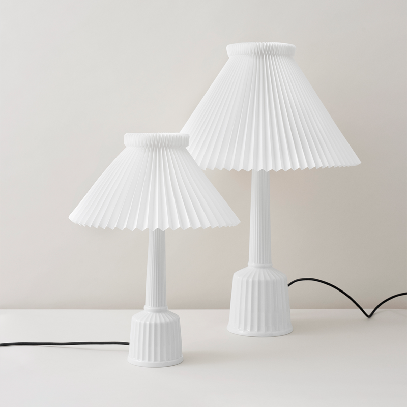 Lyngby LE KLINT Lampa Stołowa Porcelanowa 46 cm Biała