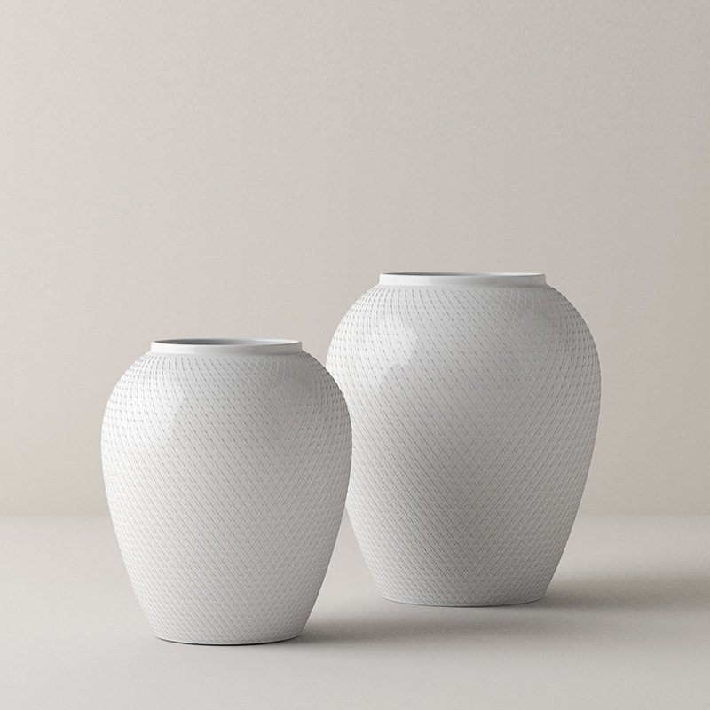 Lyngby Porcelain RHOMBE Wazon do Kwiatów 25 cm