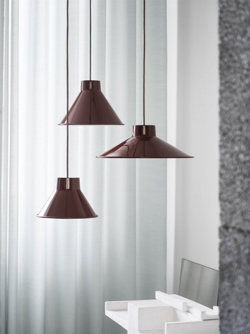 Muuto TOP PEDANT Stalowa Lampa Wisząca 21 cm Szara