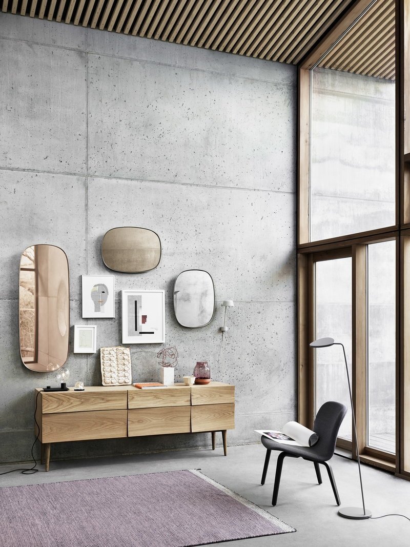 Muuto FRAMED Lustro Ścienne L - Ciemnozielone / Tafla Klasyczna