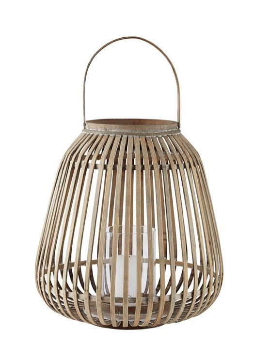 Villa Collection HURRICANE Lampion 40 cm Bambusowy