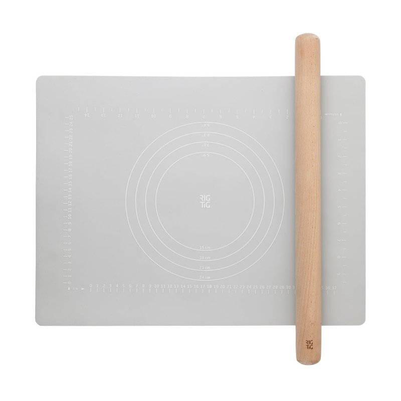 RIG-TIG by Stelton BAKE-IT Wałek i Mata Silikonowa - Zestaw do Pieczenia