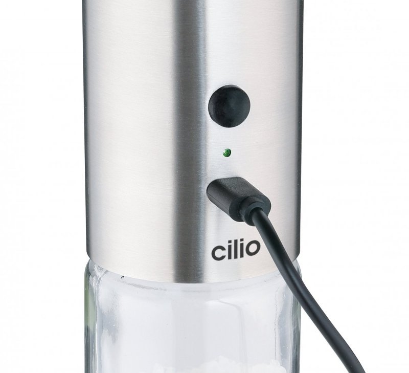 Cilio COLLINA Elektryczny Młynek do Soli lub Pieprzu / Ładowany przez USB