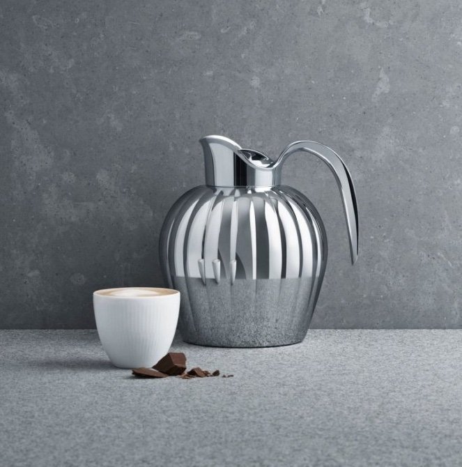 Georg Jensen BERNADOTTE Termos Stalowy 0,8 l / Srebrny Polerowany