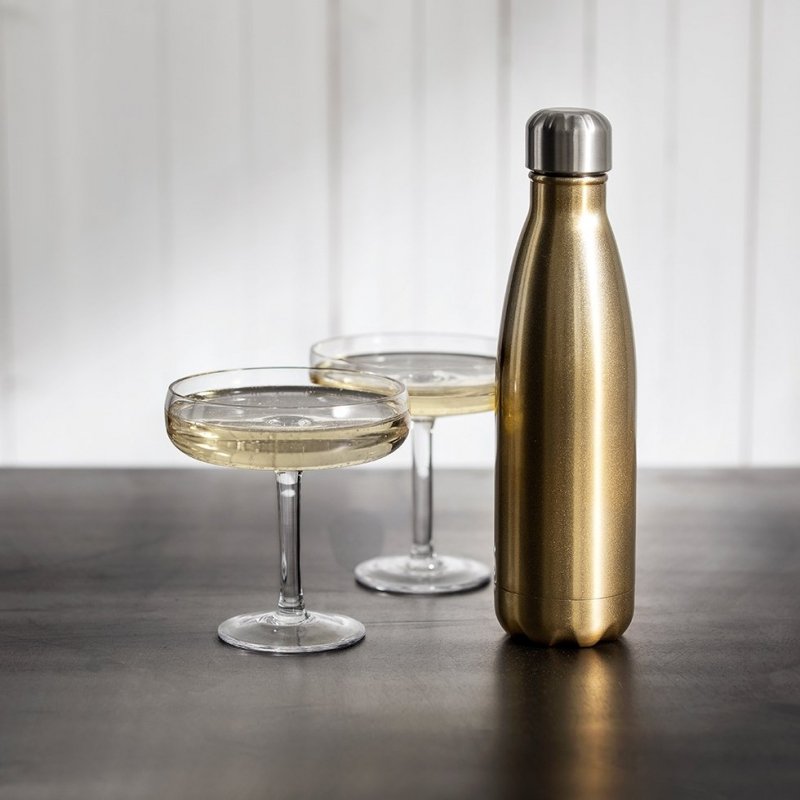 Sagaform TO GO Stalowa Butelka Termiczna 500 ml Złota