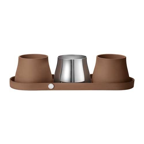 Georg Jensen TERRA Doniczka do Kwiatów - Ziół / Zestaw 3 Doniczek