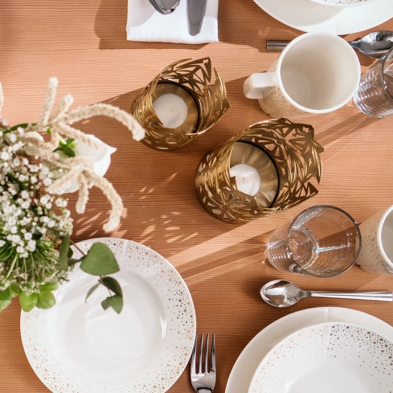 Rosendahl KAREN BLIXEN CHRISTMAS Świecznik Świąteczny 13,5 cm Srebrny