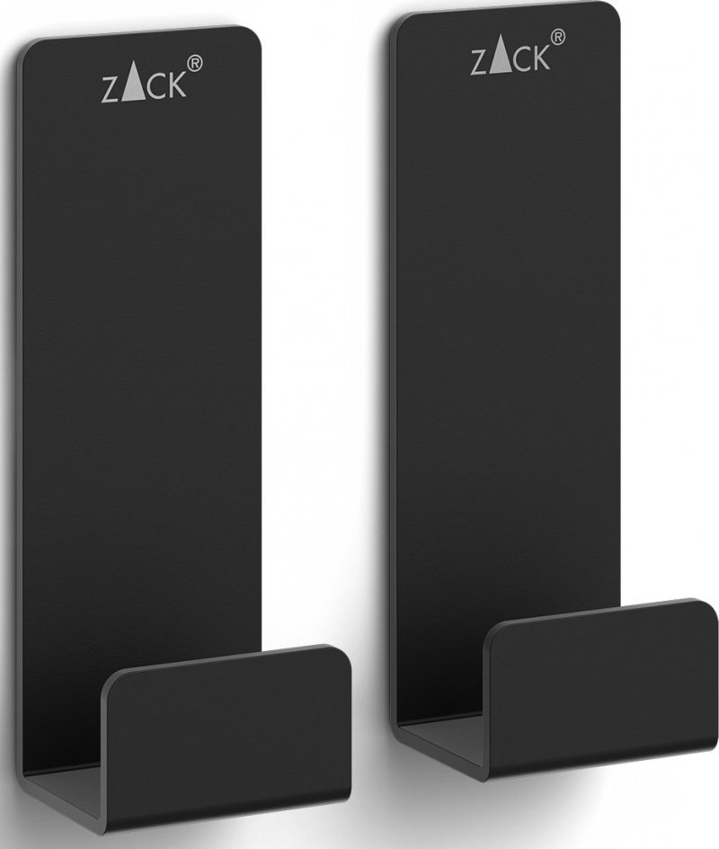 Zack POTES Haczyk - Wieszak Ścienny Samoprzylepny 7 cm 2 Szt. / Czarny
