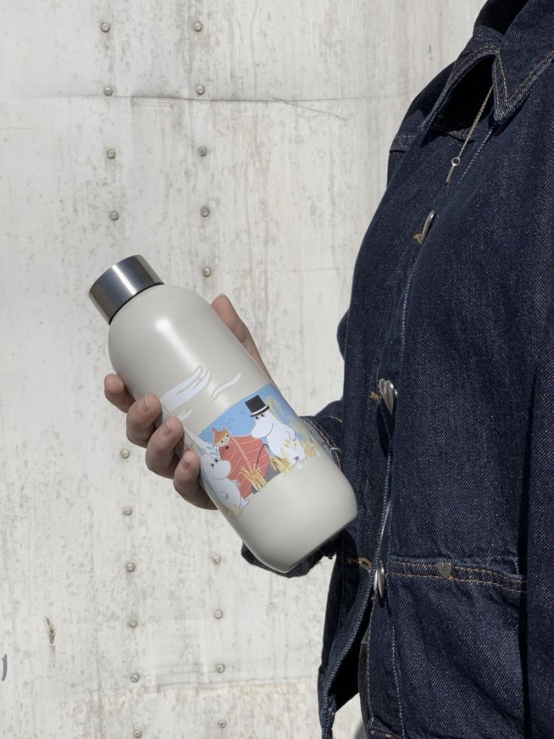 Stelton KEEP COOL Stalowa Butelka do Wody 750 ml MUMINKI Niebieska / Camping