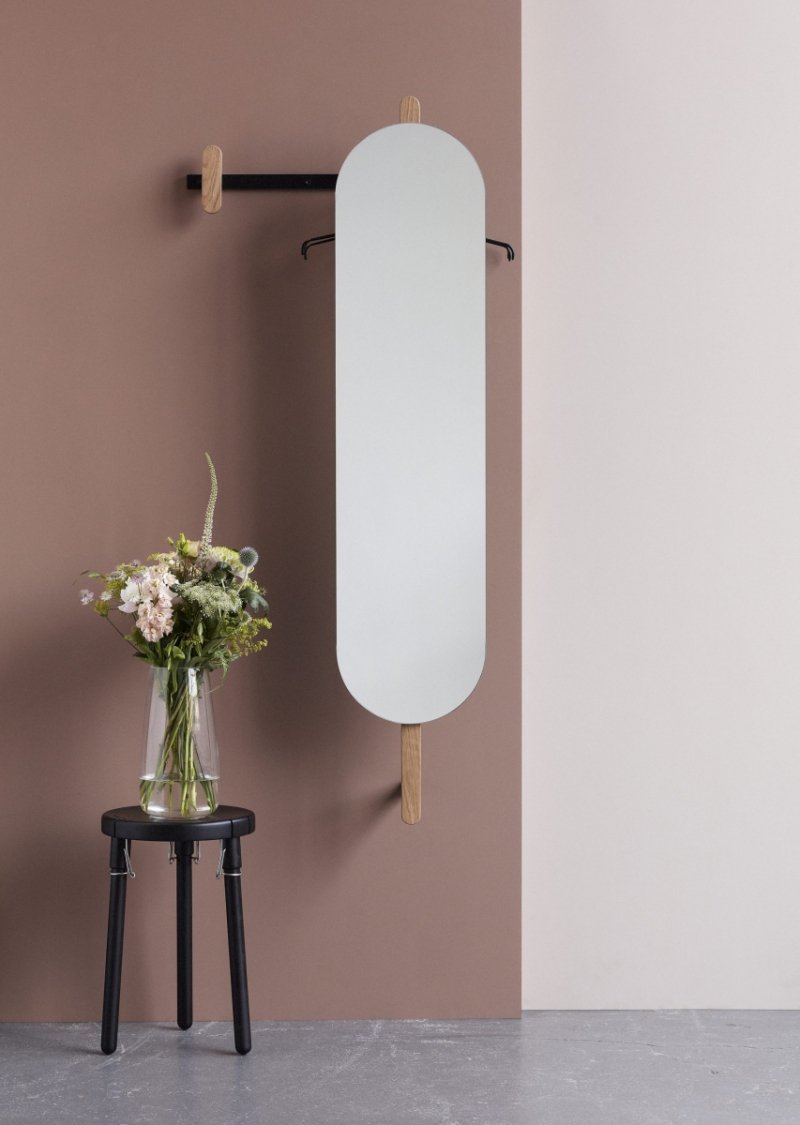Andersen Furniture MULTI Ścienny Wieszak na Ubrania z Lustrem