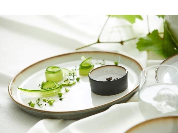 Bitz GASTRO Talerz Obiadowy 27 cm 6 Szt. Szary - Środek Kremowy