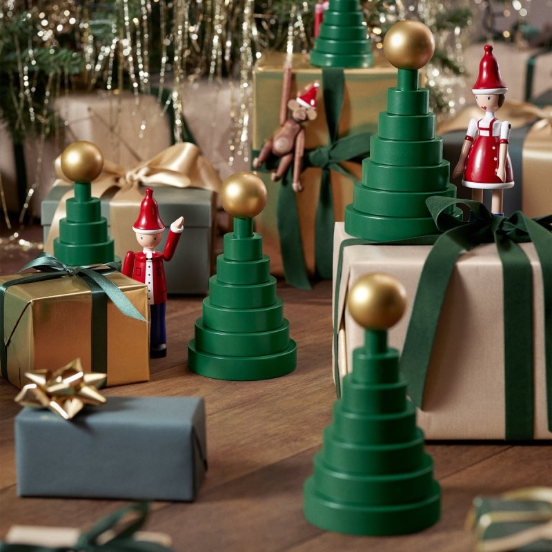 Kay Bojesen CHRISTMAS Drewniana Dekoracja -  Choinka Świąteczna 13,5 cm / Zielona