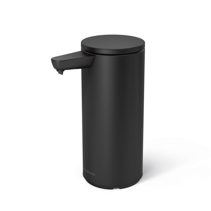 Simplehuman SENSOR Stalowy Automatyczny Dozownik do Mydła, Płynu, Żelu Antybakteryjnego - Akumulatorowy 266 ml / Czarny Matowy