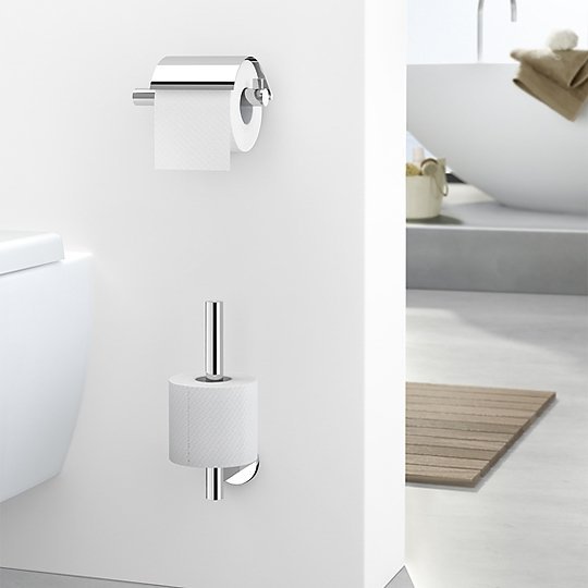 Zack SCALA Uchwyt na Papier Toaletowy Ścienny z Klapką - Polerowany