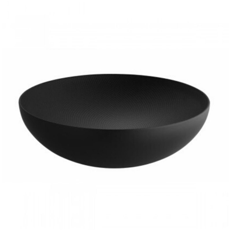 Alessi DOUBLE Misa o Podwójnych Ściankach 25 cm Czarna