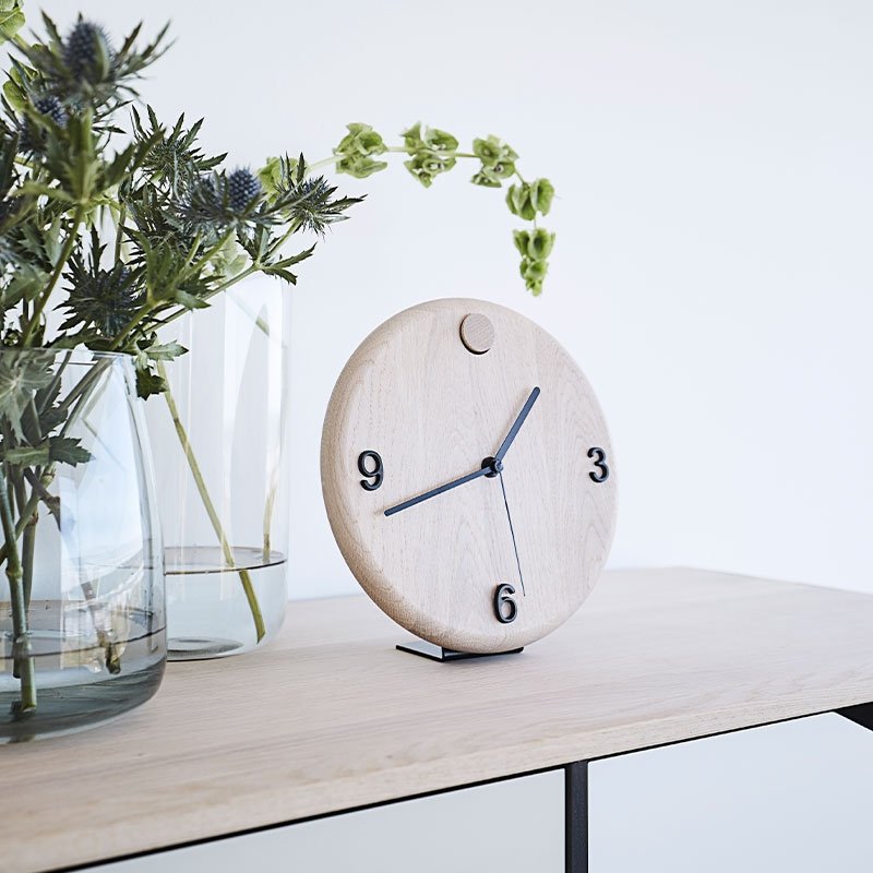 Andersen Furniture WOOD Dębowy Zegar Stołowy 22 cm