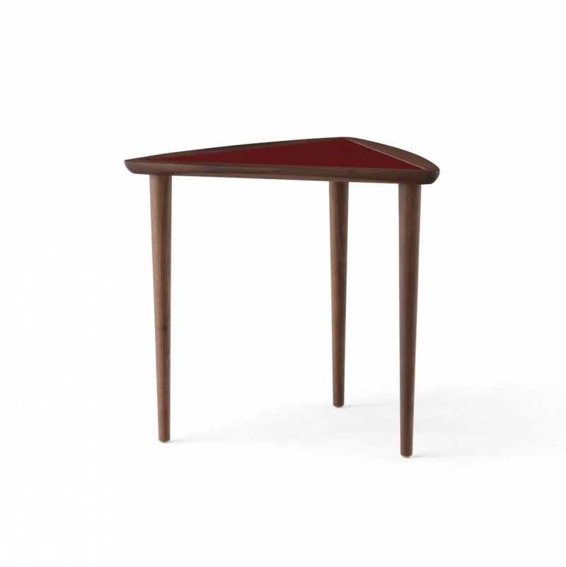 Audo UMANOFF Stolik Pomocniczy / Orzech - Blat Laminat Burgundowy