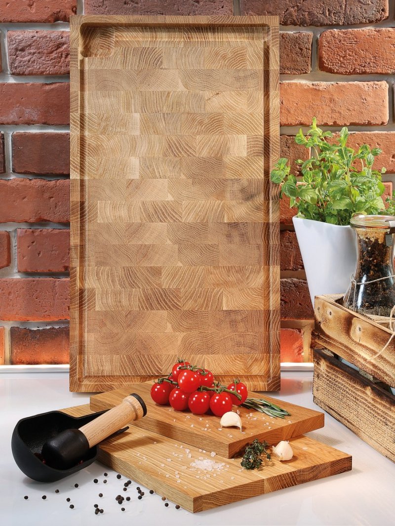 Zassenhaus OAK Drewniana Deska / Blok do Krojenia Typu End Grain 54 cm Dębowy