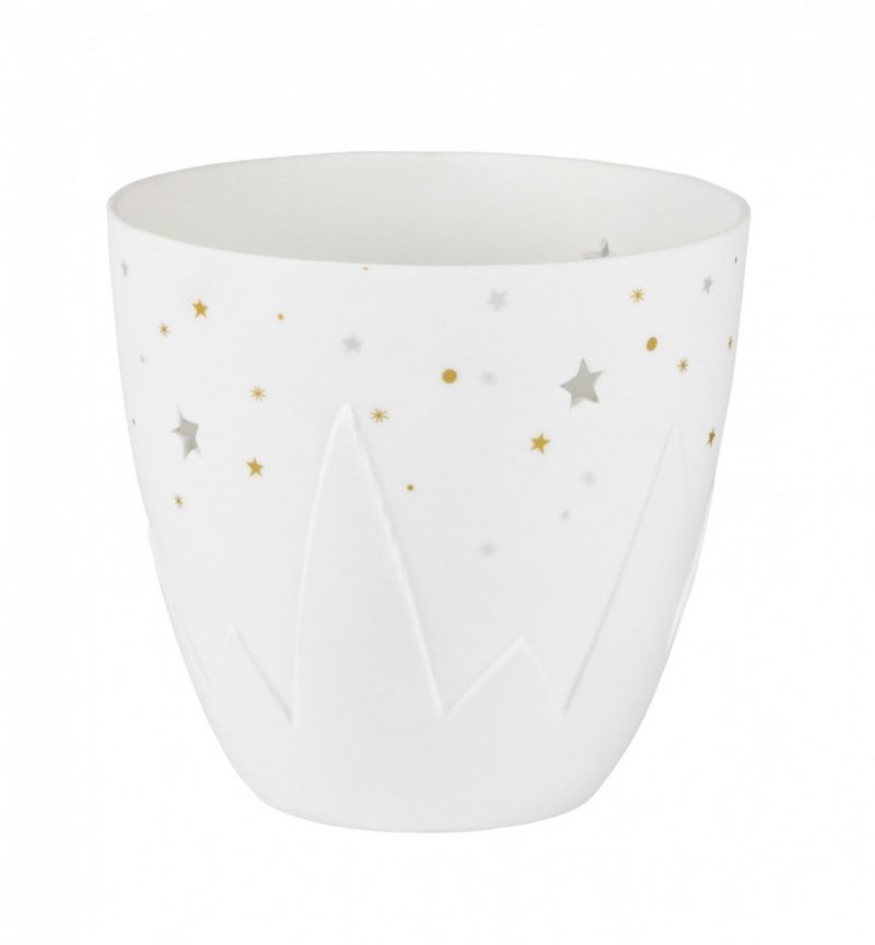 Rader CHRISTMAS Porcelanowy Świecznik Świąteczny 9 cm Gwiazdki
