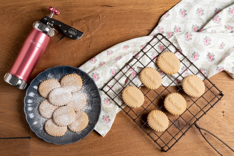 Marcato DESIGN LINE Ręczna Maszynka do Wyciskania Ciastek / Różowa
