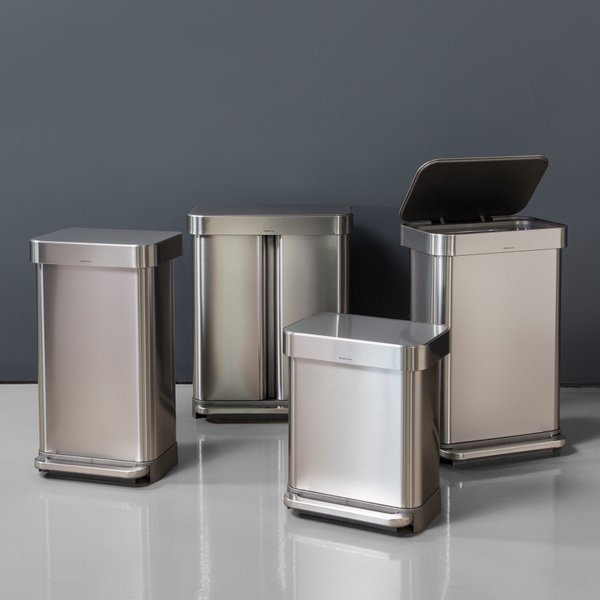 simplehuman LINER POCKET Kosz Pedałowy 55 l - Stal Nierdzewna FPP