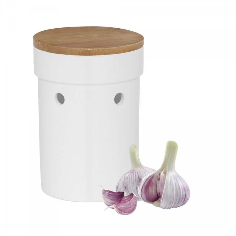 Kela SALENA Ceramiczny Pojemnik na Czosnek / Biały