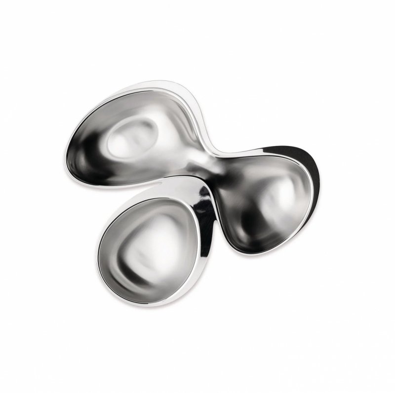 Alessi BABYBOOP Stalowa Potrójna Miseczka na Przekąski / Srebrna