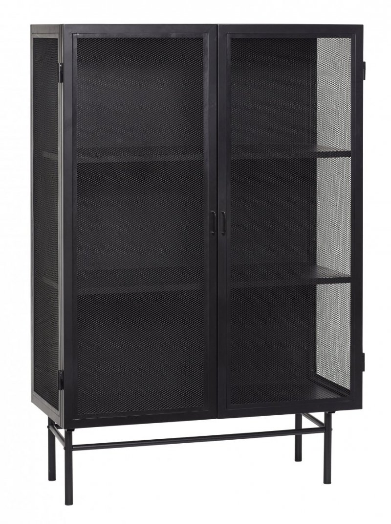 Hübsch NORDIC Witryna Podwójna Metalowa 150 cm / Czarna