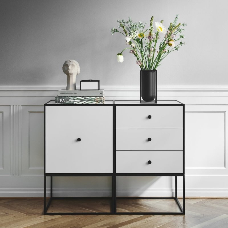 by Lassen FRAME 49 Komoda z 3 Szufladami - Czarna