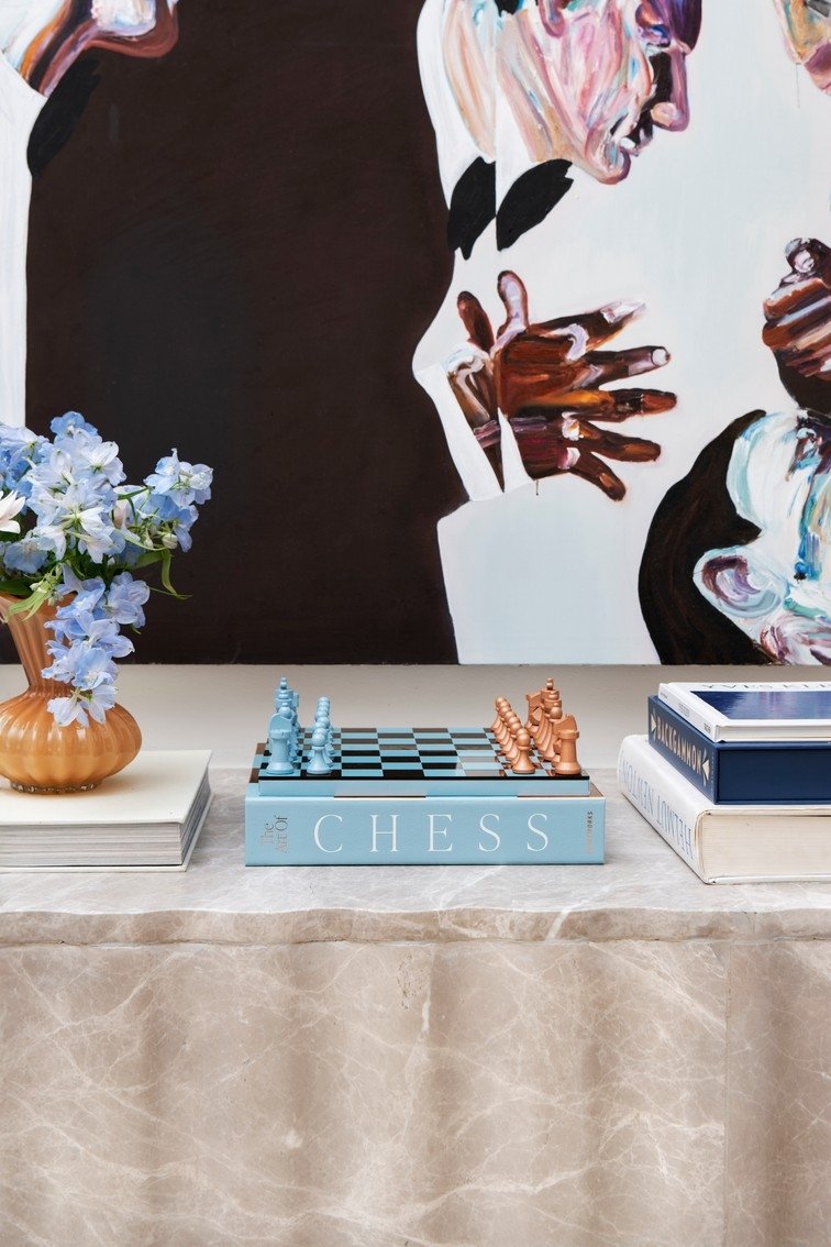 Printworks GAMES Zestaw do Gry w Szachy - Lustrzane / Niebiesko - Miedziane