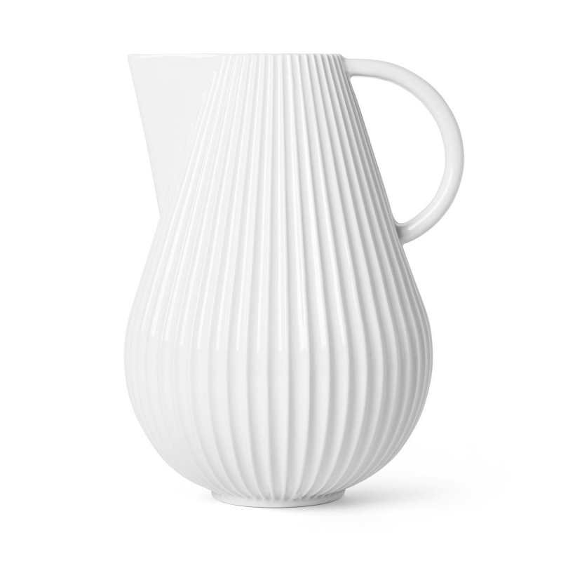 Lyngby Porcelain TURA Dzbanek - Wazon do Kwiatów 27,5 cm Biały
