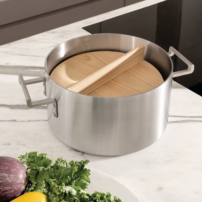 Alessi CONVIVO Garnek Stalowy 5,7 l / Srebrny Matowy