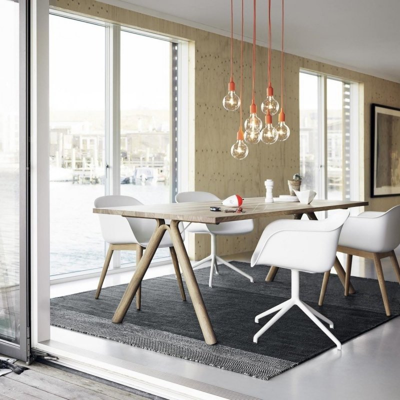 Muuto FIBER ARMCHAIR SWIVEL BASE Krzesło Obrotowe - Rude / Metalowa Rama
