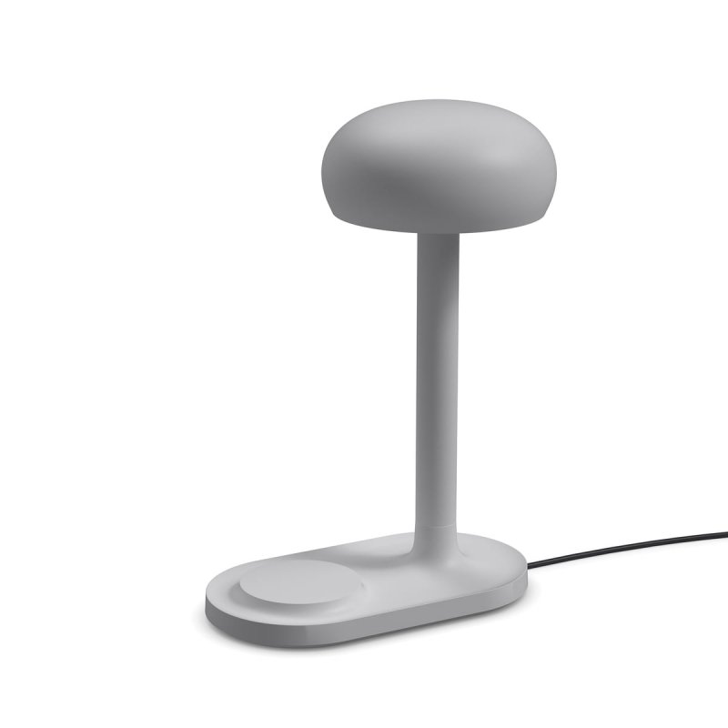 Eva Solo EMENDO Lampa Stołowa z Ładowarką Indukcyjną do Telefonu LED / Jasnoszara
