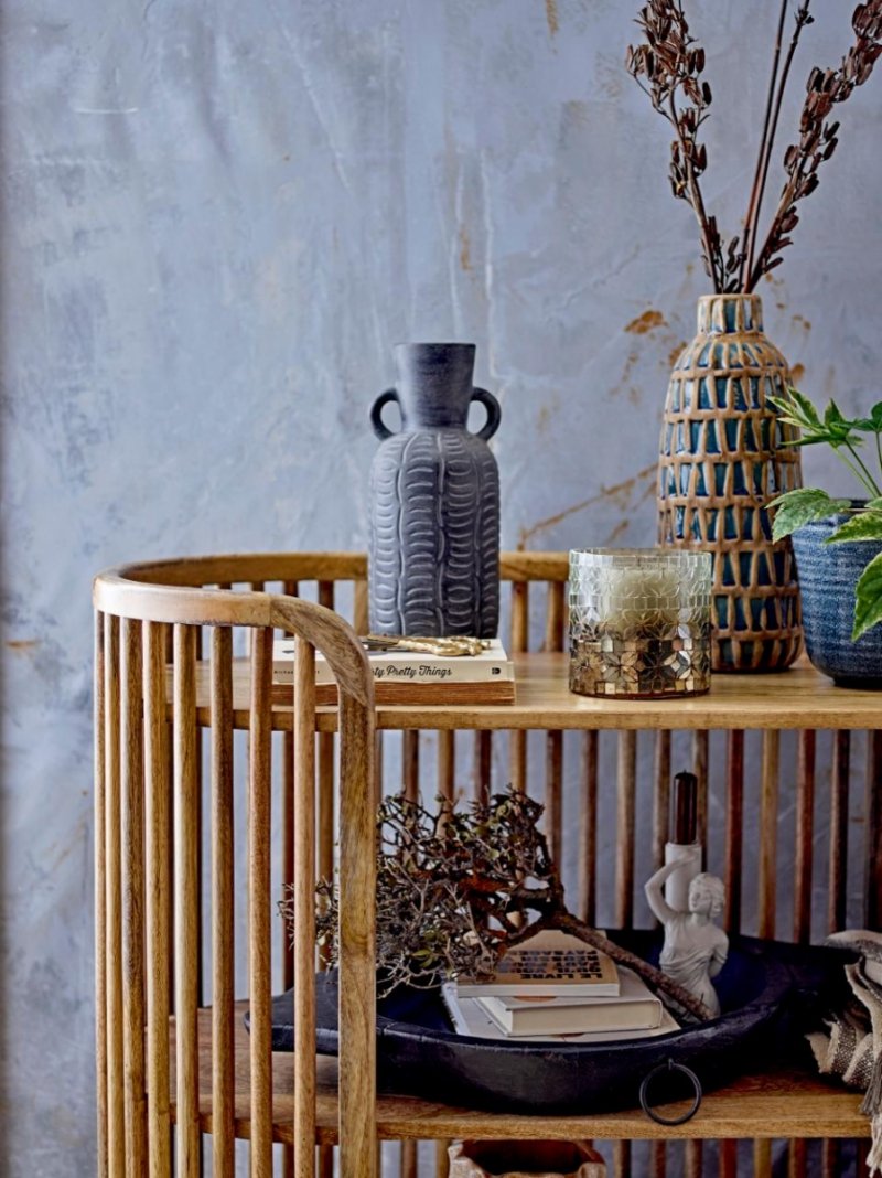 Bloomingville CLEON Drewniana Taca Dekoracyjna / Czarna