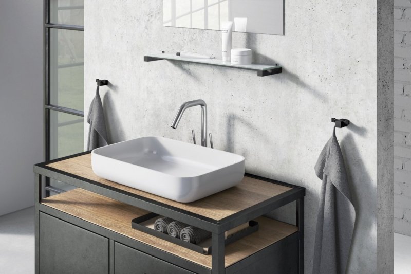 Zack CARVO Podwójny Wieszak Ścienny na Ręczniki - Srebrny Matowy