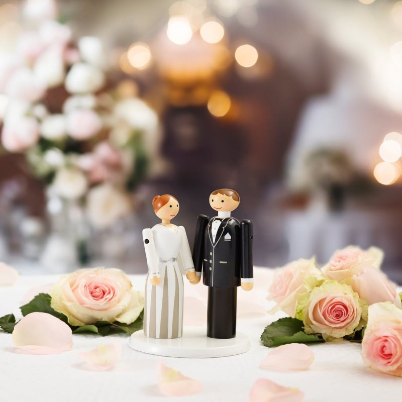 Kay Bojesen BRIDE Ślubna Figurka Drewniana 12 cm na Tort Weselny / Pana Młoda